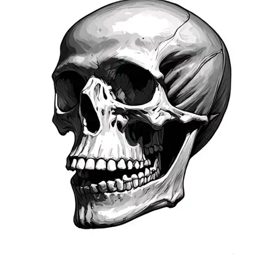 Sketch Tattoo Engraving Skeleton Sketch