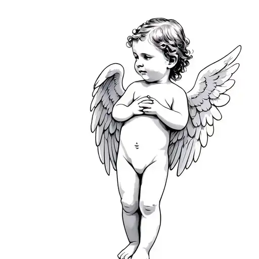Full Body Baby Angel Wi The Wings