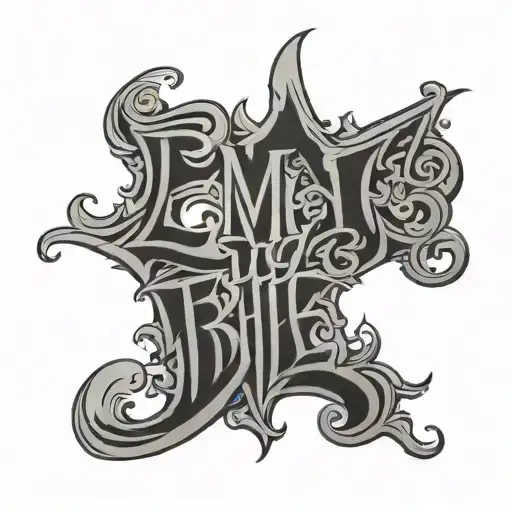 Ambigram Tha Says Emily And Upside Down Braylee