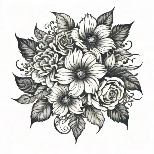 Leg Sleeve Floral Design