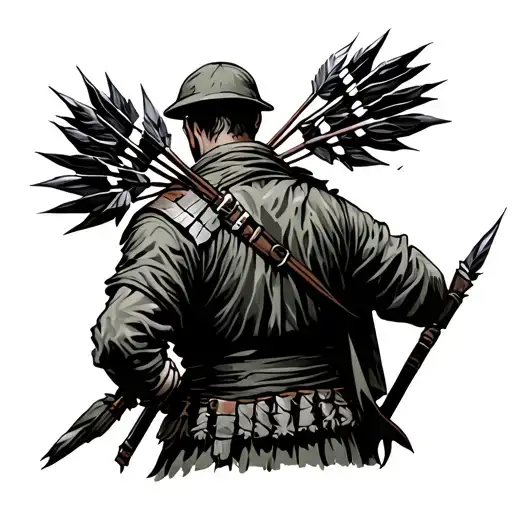 Soldier With Arrows In His Back