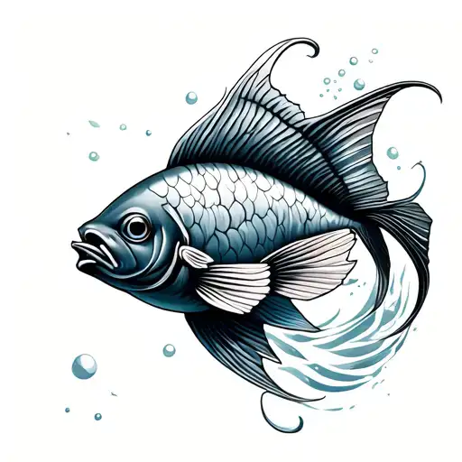 Pisces Fish Wave With Nature