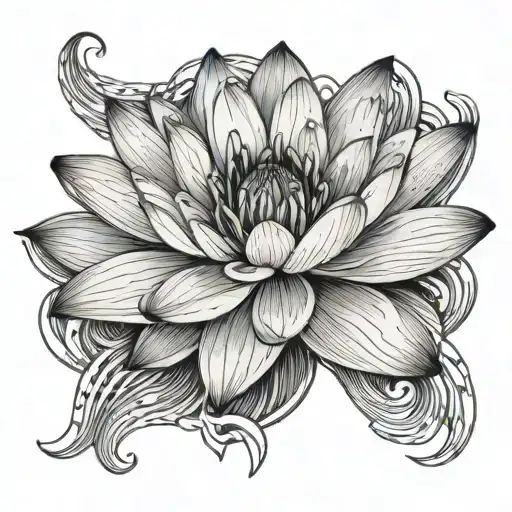 Water Lily Traveling Up Lower Stomach To Hip