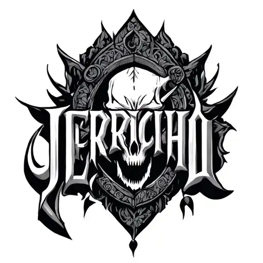 The Name Jericho But Unique Tattoo Design
