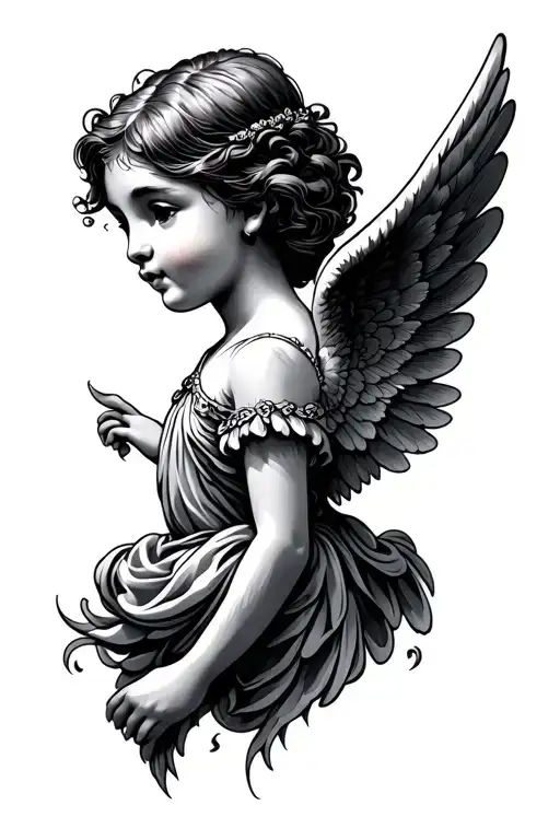 Cute Angel With Wings