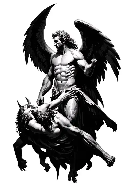 Archangel Defeating Lucifer
