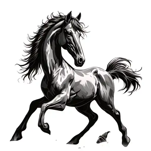 Paleolithic Horse In The Style Of Cave Art Found In Chauvet Cave