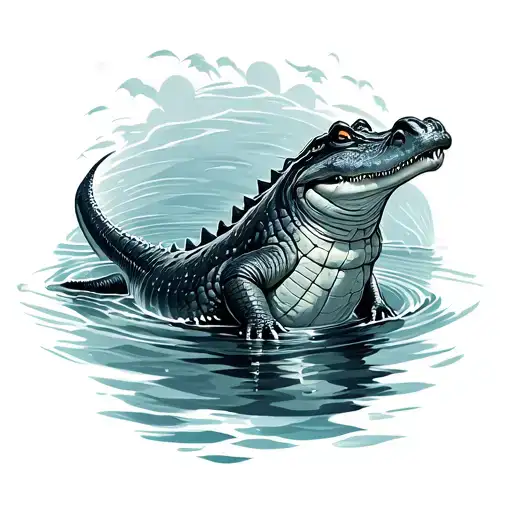 Crocodile Swimming