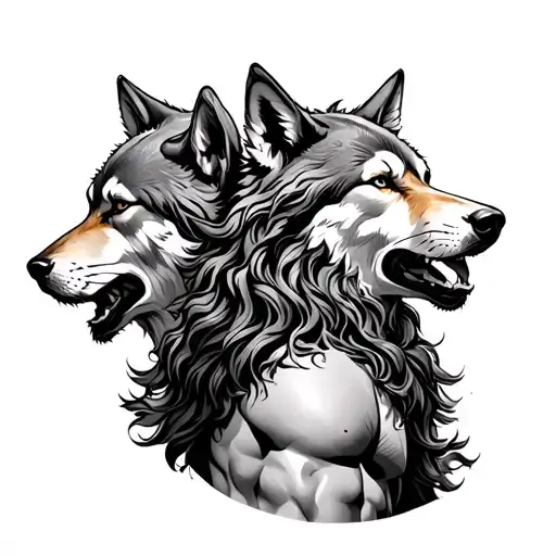 God Apollo With Fierce Wolves Howling