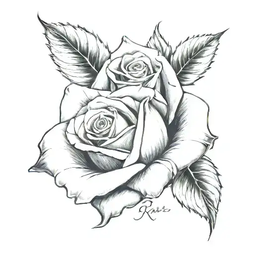 Rose Wrapped With Name Ruiz