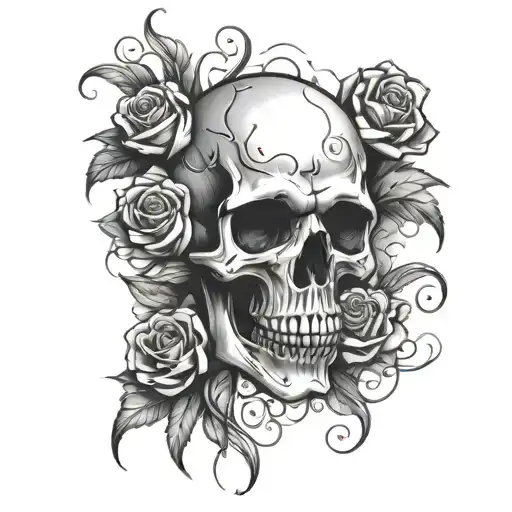 Skull And Roses