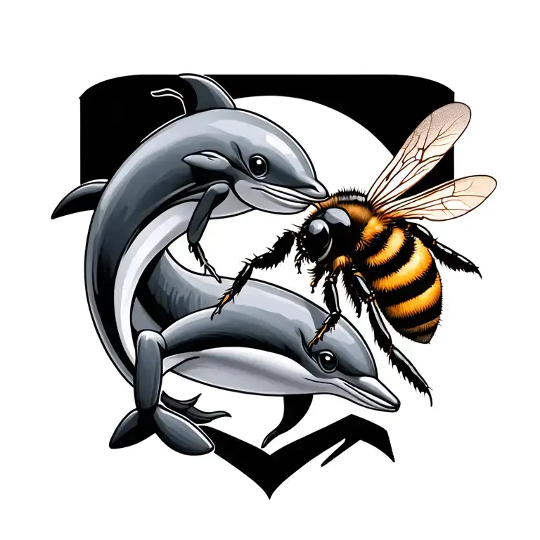 Bumblee Bee And Dolphin