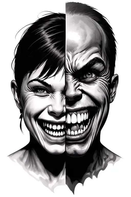 Split Personality Anger And Happy