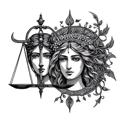 Libra And Virgo Symbol