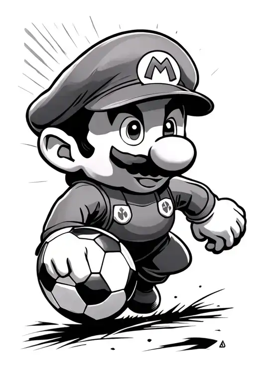 Mario Playing Soccer
