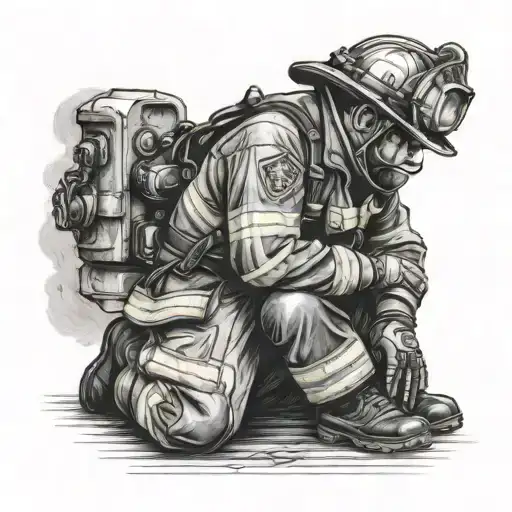 Fireman Praying