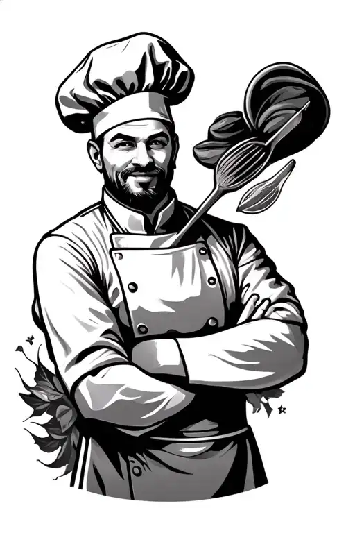 Full Sleeve Chef Tattoo Design