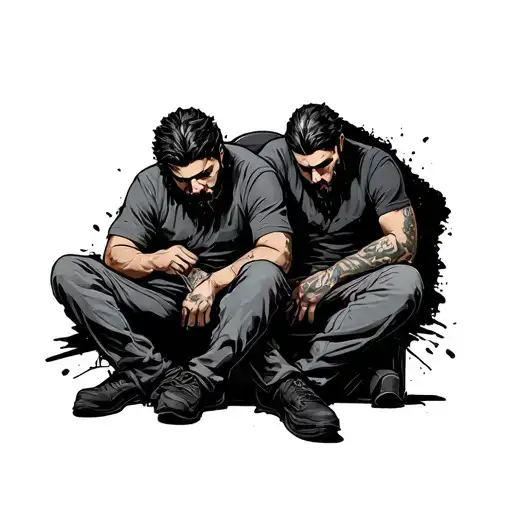 Vegas Gamini Depression Men Sitting