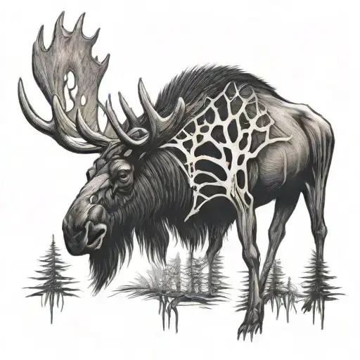 Skeletal Moose Vertical