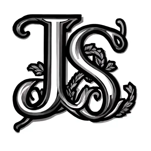 Initials Intertwined J And S Incorporated Somehow