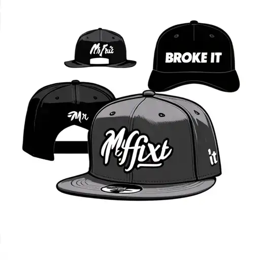 2 Snap Back Hats One With The Words On Front Mr Fix It And The Other One With Mr Broke It