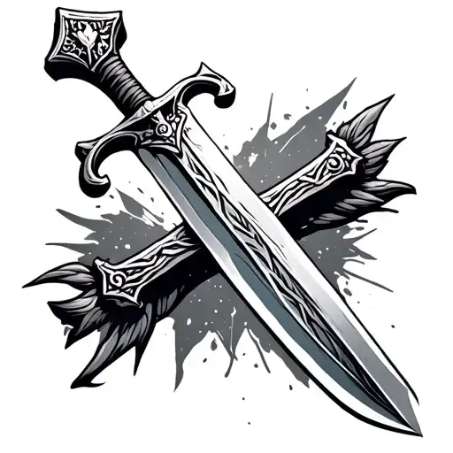 Viking Sword Broken Cross