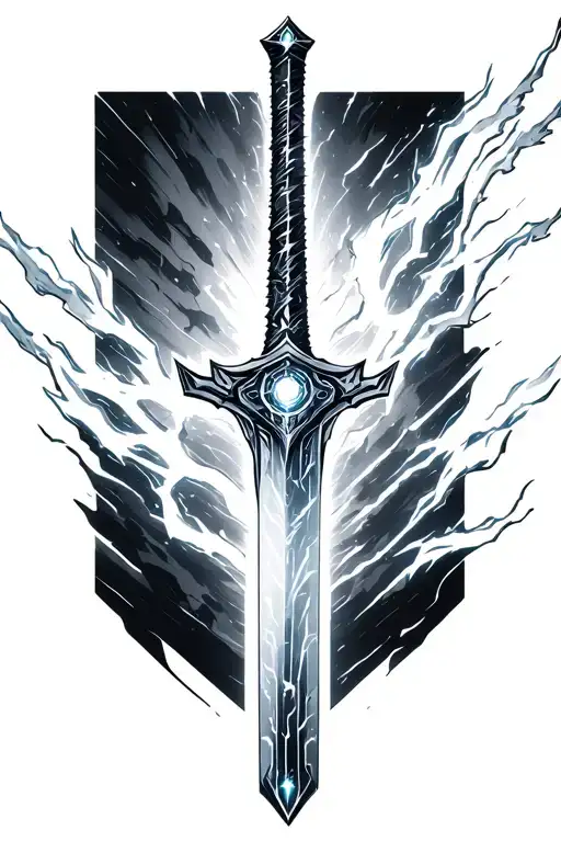Halo Game Energy Sword In A Gahpical Style