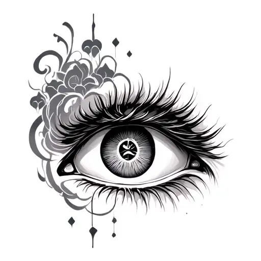 Eye With Oriental Background