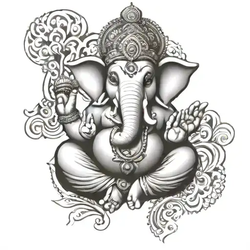 Ganesh Ji Tattoo Design