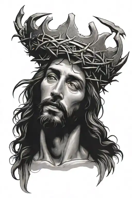 Jesus With Crown Of Thorns