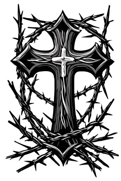 Cristian Cross Barbed Wire