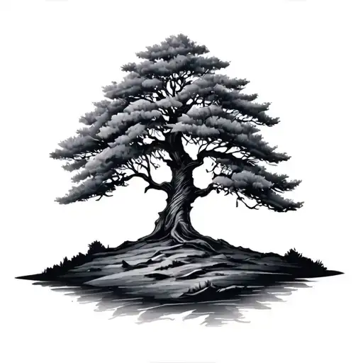 One Order Tree One Younger Tree Small Tattoo Above Ankle