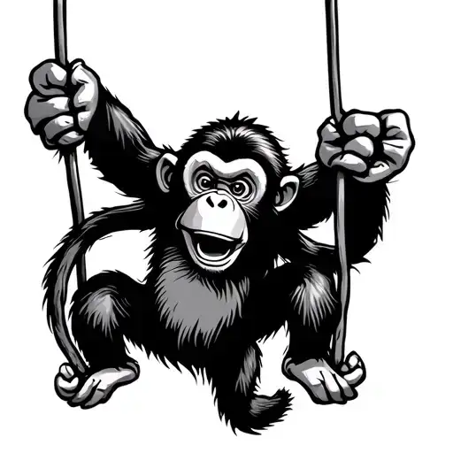 Cheeky Monkey Swinging