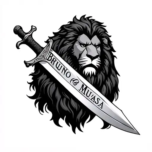 Sword With The Name Bruno And Mufasa On It