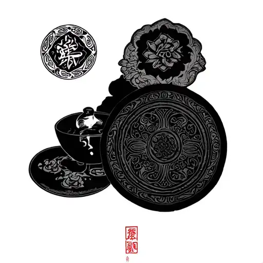 Shu-puer And A Rug Disk