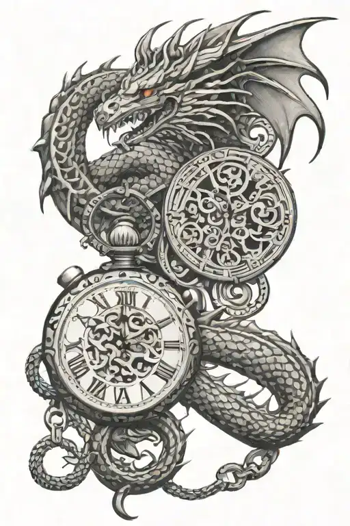 A Long Dragon And Pendant Watch