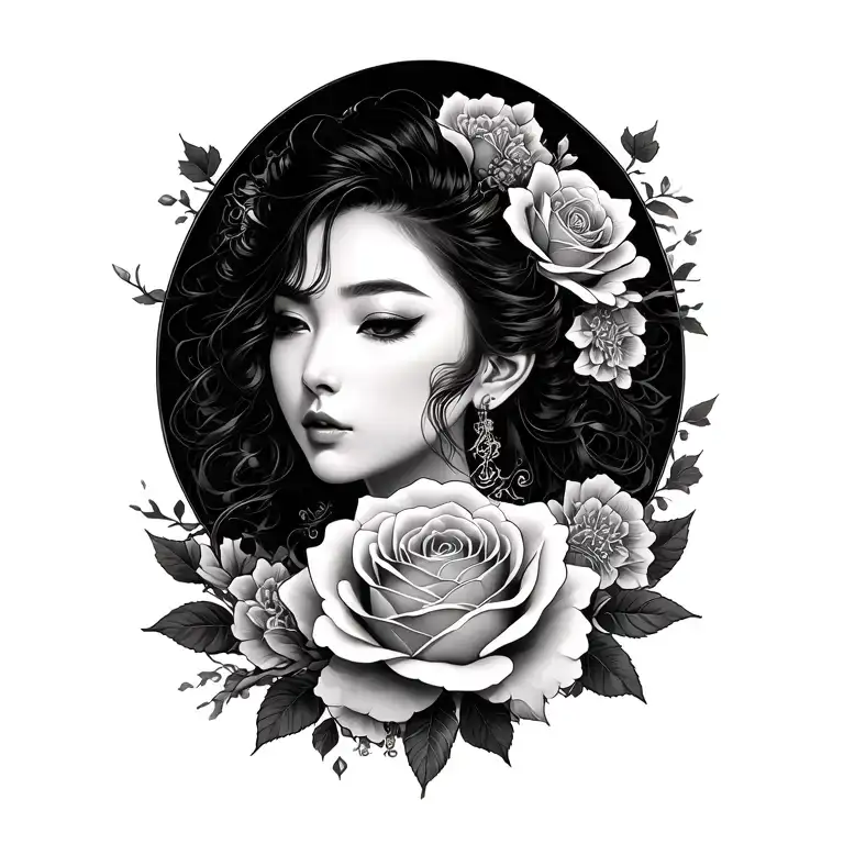 Chinesse And Rose Surrounded