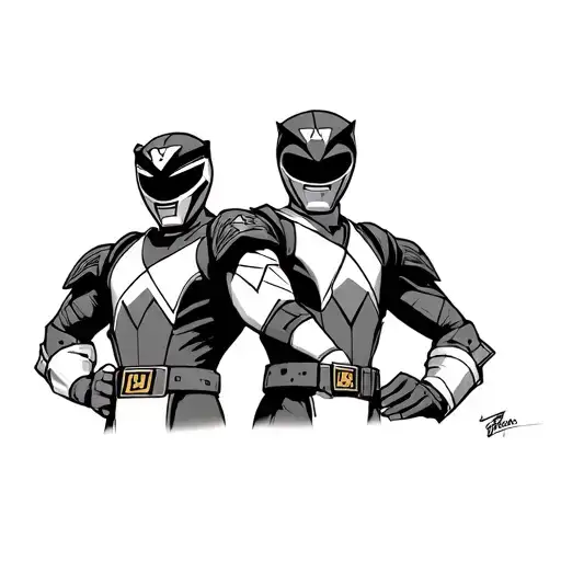 Koragg Trent And Wes From Power Rangers