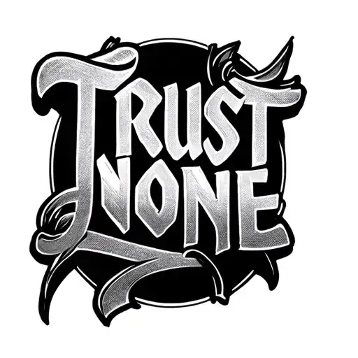 Trust None Written In Cursive