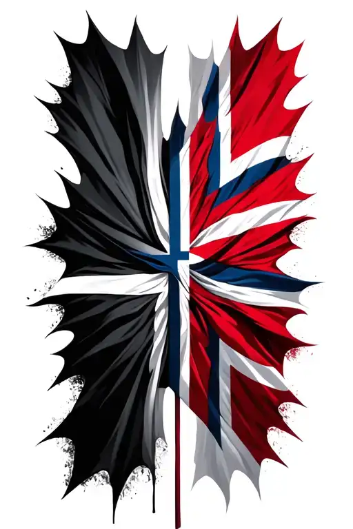 Canadian Flag And Norwegian Flag Morphing