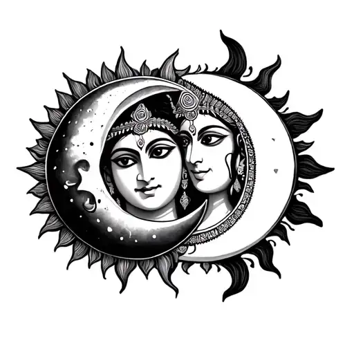 It Should Tell About Siva And Vishnu Sun And Moon Surrounded