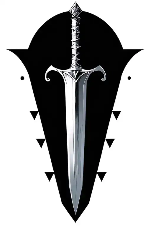 Sword With Geometric Triangles