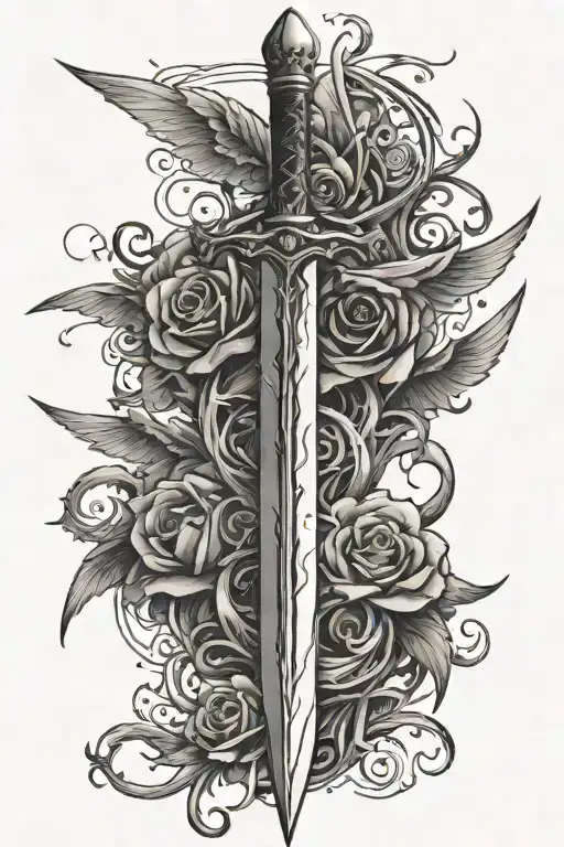 A Thin Sword With One Side Wing Dominant