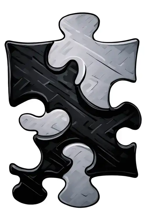 Autism Puzzle Piece Tattoo Design Featuring