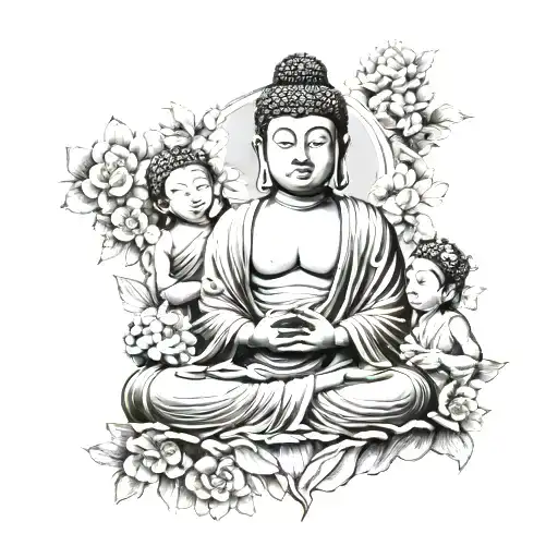 Buddha Surrounded By Children