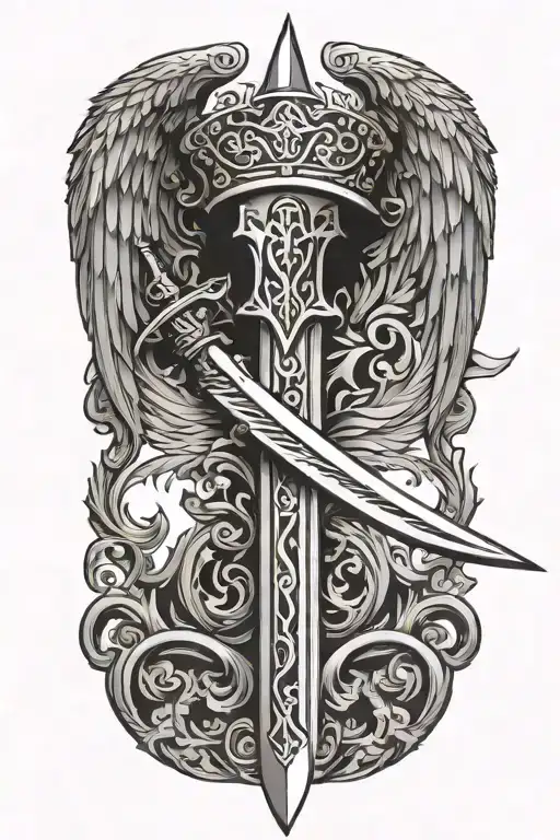 A Think Simple Longsword With One Side Wing