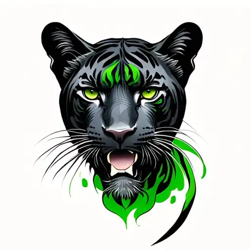 Black Panthere Gemini Green Lueur Green