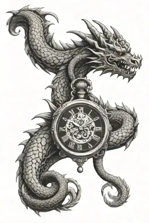 A Long Dragon And Pendant Watch