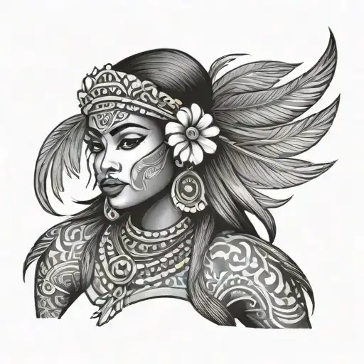 Polynesian Hawaiian Hula Girl