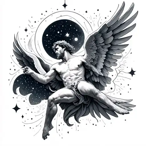 Icarus Falling In Heaven Constellation Fineline